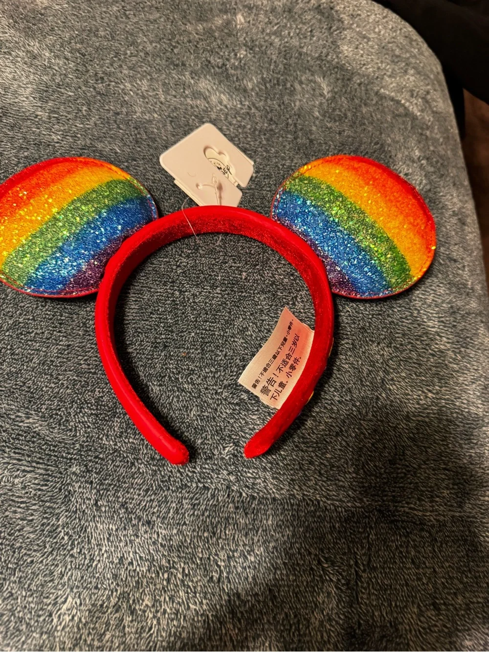 Disney Rainbow Sequin Ear Headband - Red Band